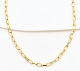David Markstein Two Tone Gold/Silver SS Premiere Luxe Paperclip 18" Necklace
